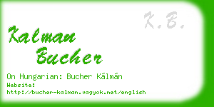 kalman bucher business card