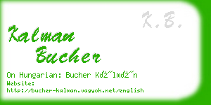 kalman bucher business card